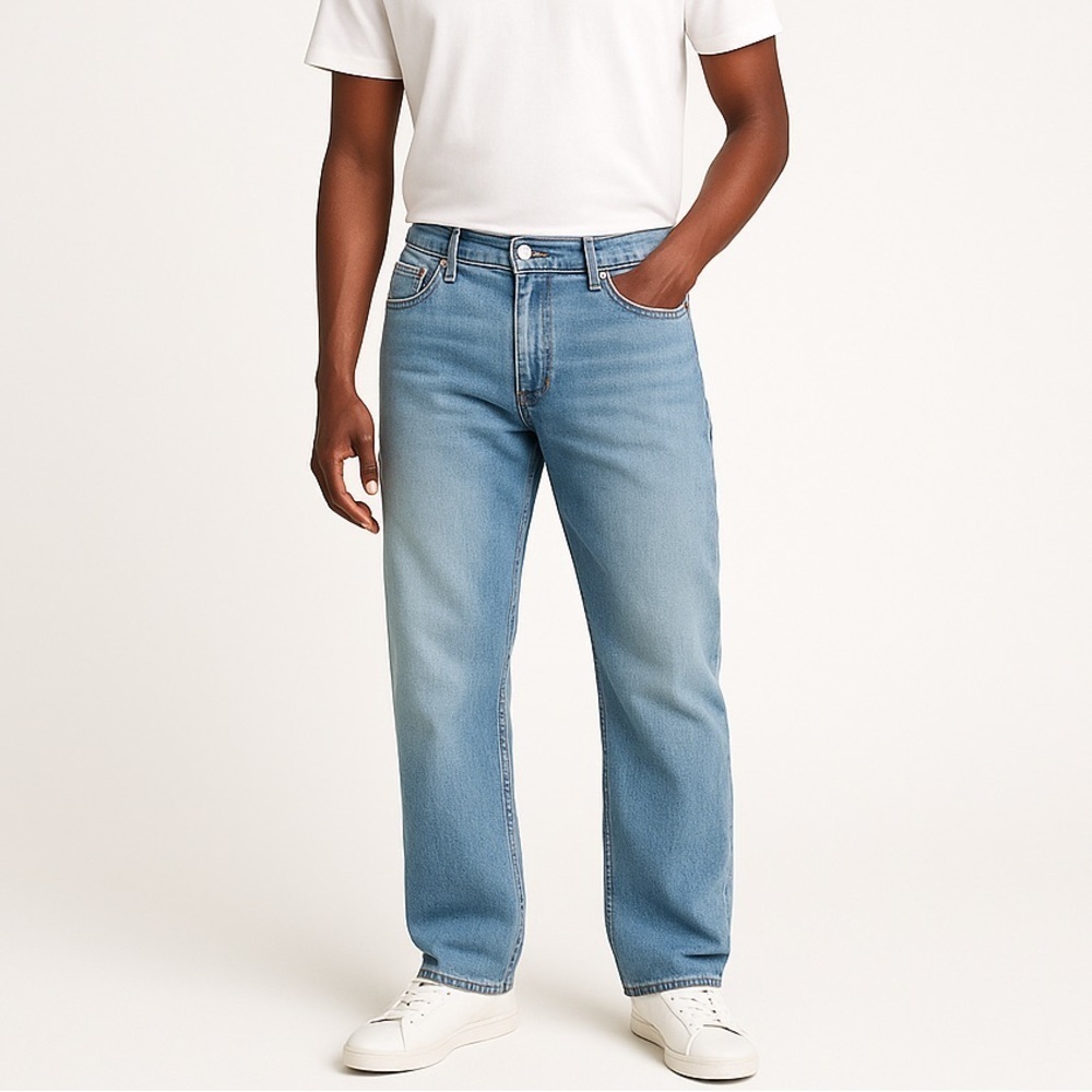 Levis 541 athletic fit jeans relaxed straight leg light wash 40x32